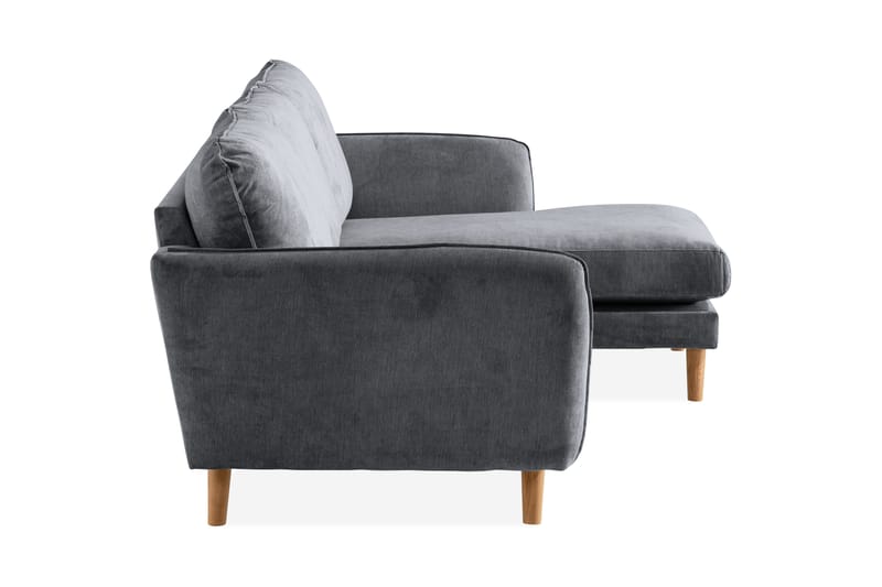 Trend Lyx 3-sits Högervänd L-formad Divansoffa i Tyg - Mörkgrå - Möbler - Vardagsrum - Soffor - Divansoffa & schäslong