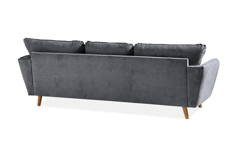 Trend Lyx 3-sits Högervänd L-formad Divansoffa i Tyg - Mörkgrå - Möbler - Vardagsrum - Soffor - Divansoffa & schäslong