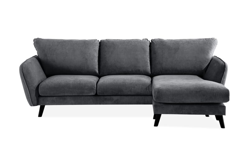 Trend Lyx 3-sits Högervänd L-formad Divansoffa i Tyg - Mörkgrå - Möbler - Vardagsrum - Soffor - Divansoffa & schäslong