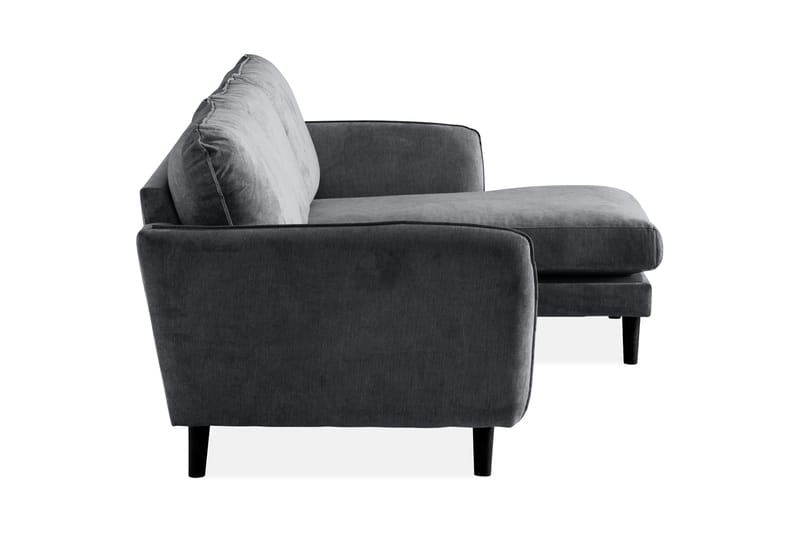Trend Lyx 3-sits Högervänd L-formad Divansoffa i Tyg - Mörkgrå - Möbler - Vardagsrum - Soffor - Divansoffa & schäslong