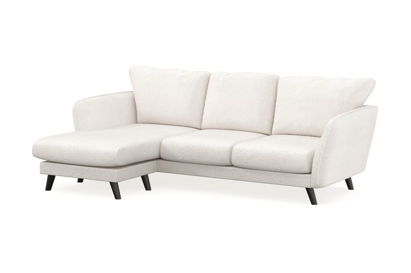 Trend Lyx 3-sits Vänstervänd L-formad Divansoffa i Bouclé - Vit - Möbler - Vardagsrum - Soffor - Divansoffa & schäslong