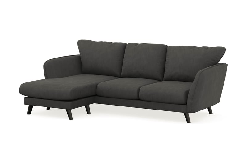 Trend Lyx 3-sits Vänstervänd L-formad Divansoffa i Manchester - Mörkgrå - Möbler - Vardagsrum - Soffor - Divansoffa & schäslong