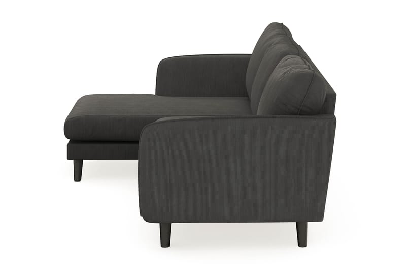 Trend Lyx 3-sits Vänstervänd L-formad Divansoffa i Manchester - Mörkgrå - Möbler - Vardagsrum - Soffor - Divansoffa & schäslong