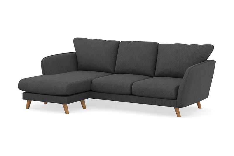 Trend Lyx 3-sits Vänstervänd L-formad Divansoffa i Manchester - Mörkgrå - Möbler - Vardagsrum - Soffor - Divansoffa & schäslong