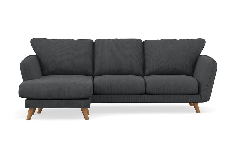Trend Lyx 3-sits Vänstervänd L-formad Divansoffa i Manchester - Mörkgrå - Möbler - Vardagsrum - Soffor - Divansoffa & schäslong