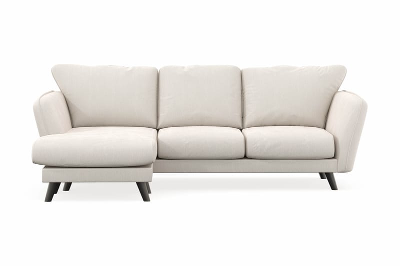 Trend Lyx 3-sits Vänstervänd L-formad Divansoffa i Sammet - Krämvit - Möbler - Vardagsrum - Soffor - Divansoffa & schäslong