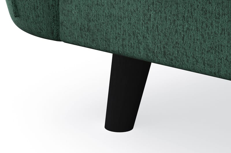Trend Lyx 3-sits Vänstervänd L-formad Divansoffa i Sammet - Mörkgrön - Möbler - Vardagsrum - Soffor - Divansoffa & schäslong