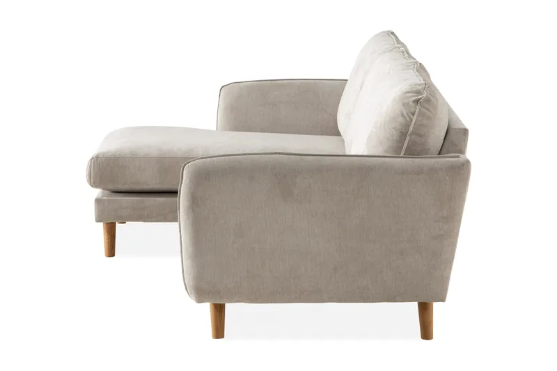 Trend Lyx 3-sits Vänstervänd L-formad Divansoffa i Tyg - Beige - Möbler - Vardagsrum - Soffor - Divansoffa & schäslong