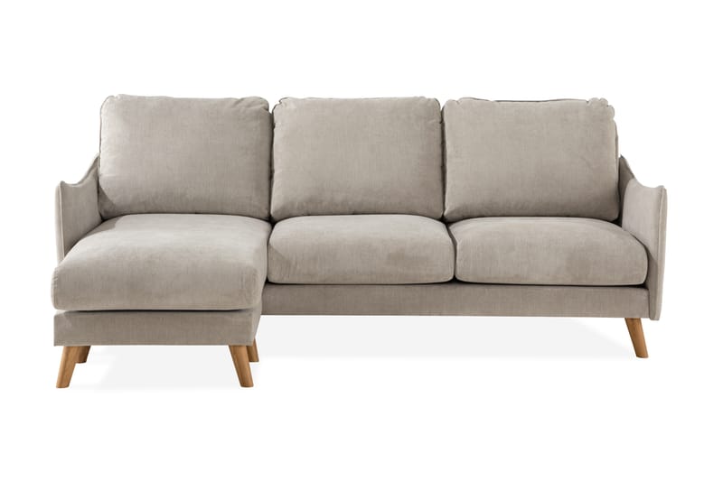 Trend Lyx 3-sits Vänstervänd L-formad Divansoffa i Tyg - Beige - Möbler - Vardagsrum - Soffor - Divansoffa & schäslong