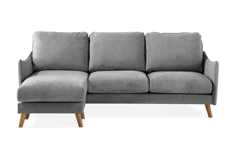 Trend Lyx 3-sits Vänstervänd L-formad Divansoffa i Tyg - Grå - Möbler - Vardagsrum - Soffor - Divansoffa & schäslong