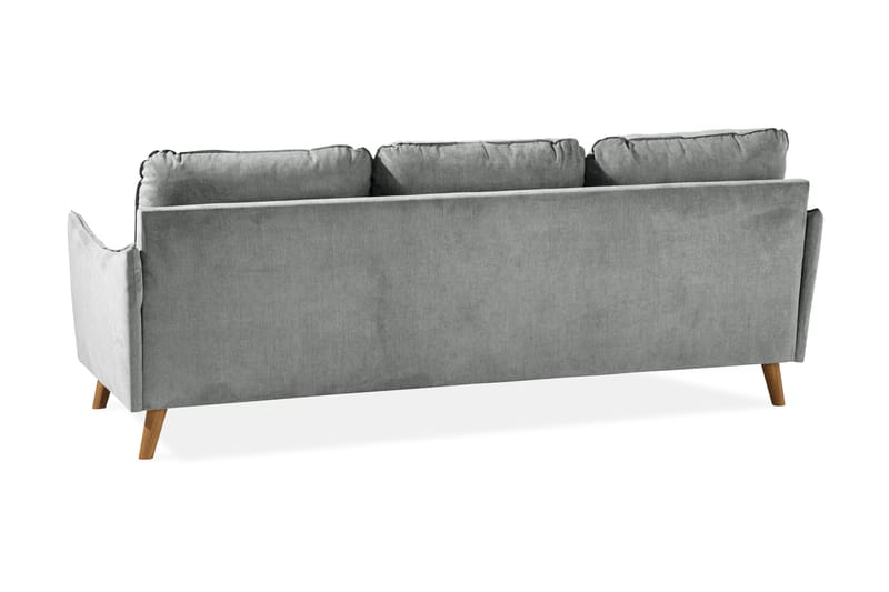 Trend Lyx 3-sits Vänstervänd L-formad Divansoffa i Tyg - Grå - Möbler - Vardagsrum - Soffor - Divansoffa & schäslong