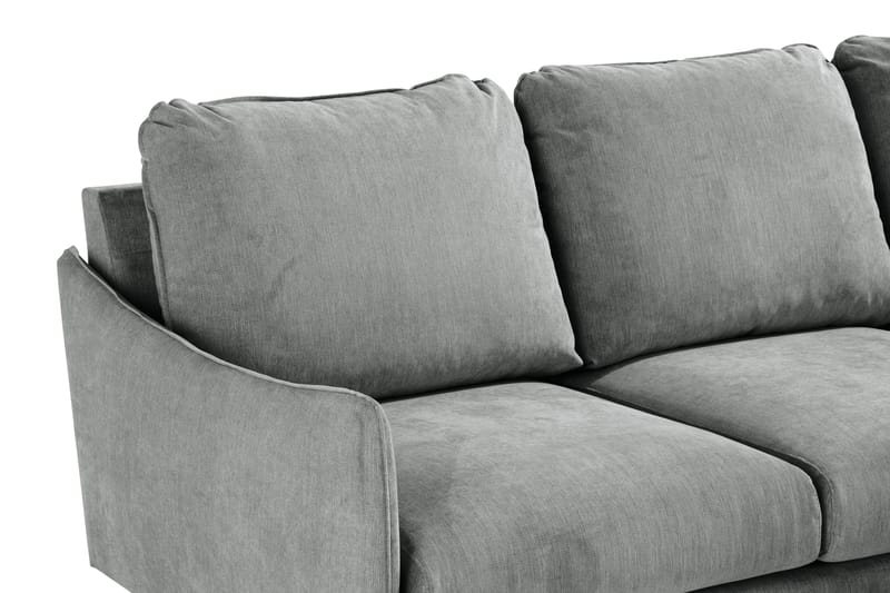 Trend Lyx 3-sits Vänstervänd L-formad Divansoffa i Tyg - Grå - Möbler - Vardagsrum - Soffor - Divansoffa & schäslong