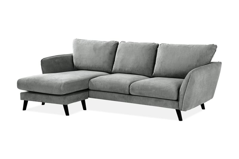 Trend Lyx 3-sits Vänstervänd L-formad Divansoffa i Tyg - Grå - Möbler - Vardagsrum - Soffor - Divansoffa & schäslong