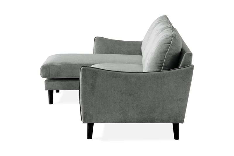 Trend Lyx 3-sits Vänstervänd L-formad Divansoffa i Tyg - Grå - Möbler - Vardagsrum - Soffor - Divansoffa & schäslong