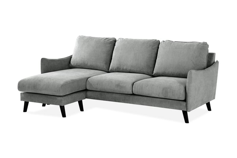 Trend Lyx 3-sits Vänstervänd L-formad Divansoffa i Tyg - Grå - Möbler - Vardagsrum - Soffor - Divansoffa & schäslong