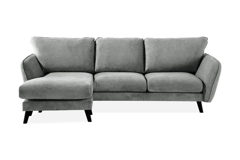 Trend Lyx 3-sits Vänstervänd L-formad Divansoffa i Tyg - Grå - Möbler - Vardagsrum - Soffor - Divansoffa & schäslong