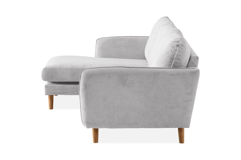 Trend Lyx 3-sits Vänstervänd L-formad Divansoffa i Tyg - Ljusgrå - Möbler - Vardagsrum - Soffor - Divansoffa & schäslong