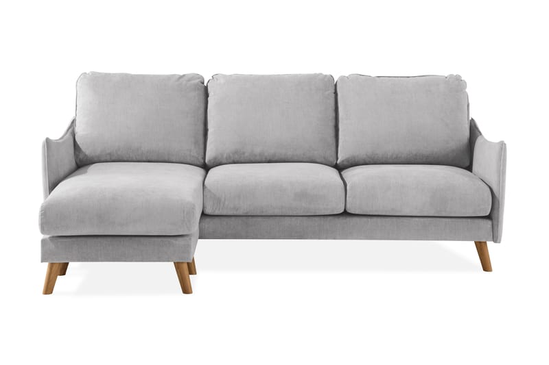 Trend Lyx 3-sits Vänstervänd L-formad Divansoffa i Tyg - Ljusgrå - Möbler - Vardagsrum - Soffor - Divansoffa & schäslong