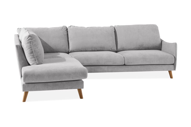 Trend Lyx 3-sits Vänstervänd L-formad Divansoffa i Tyg - Ljusgrå - Möbler - Vardagsrum - Soffor - Divansoffa & schäslong