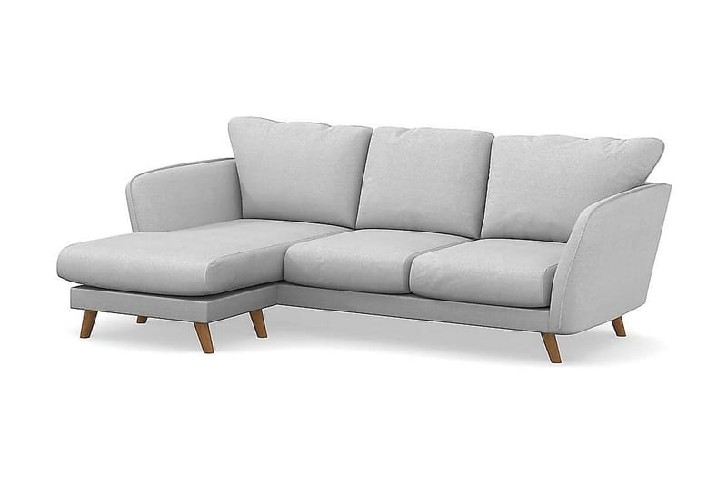 Trend Lyx 3-sits Vänstervänd L-formad Divansoffa i Tyg - Ljusgrå - Möbler - Vardagsrum - Soffor - Divansoffa & schäslong