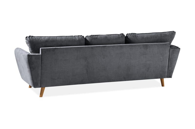 Trend Lyx 3-sits Vänstervänd L-formad Divansoffa i Tyg - Mörkgrå - Möbler - Vardagsrum - Soffor - Divansoffa & schäslong