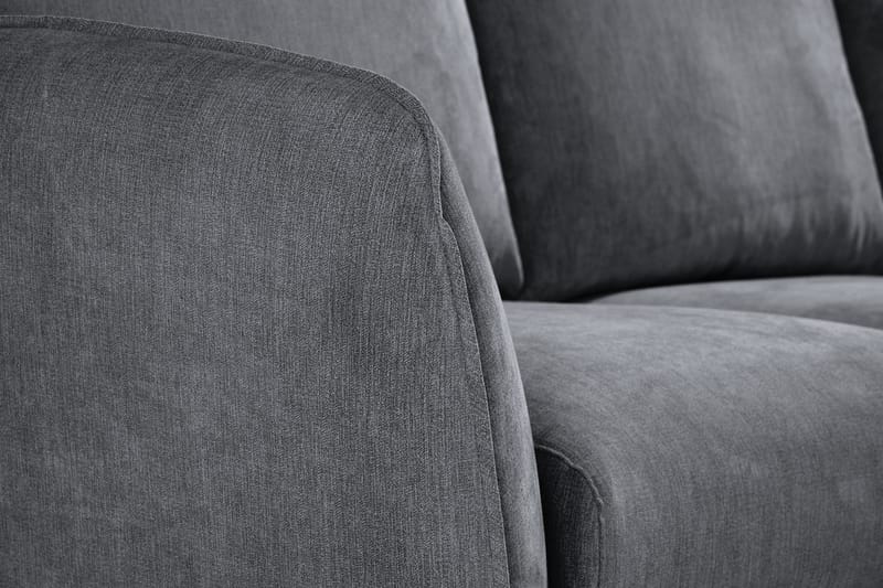 Trend Lyx 3-sits Vänstervänd L-formad Divansoffa i Tyg - Mörkgrå - Möbler - Vardagsrum - Soffor - Divansoffa & schäslong