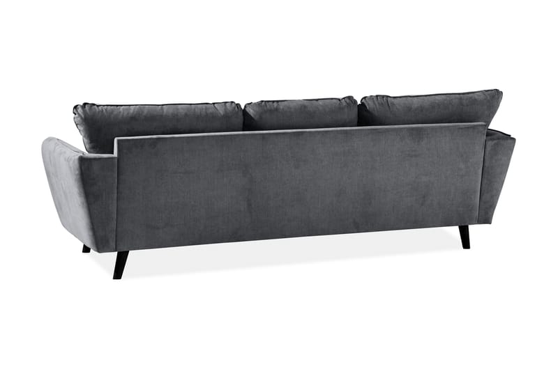 Trend Lyx 3-sits Vänstervänd L-formad Divansoffa i Tyg - Mörkgrå - Möbler - Vardagsrum - Soffor - Divansoffa & schäslong