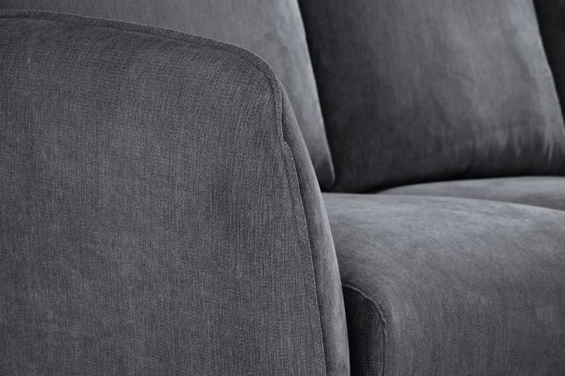 Trend Lyx 3-sits Vänstervänd L-formad Divansoffa i Tyg - Mörkgrå - Möbler - Vardagsrum - Soffor - Divansoffa & schäslong
