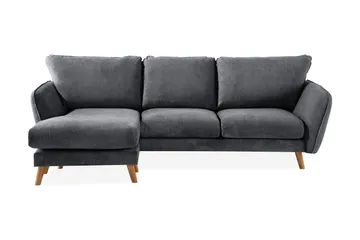 Trend Lyx 3-sits Vänstervänd L-formad Divansoffa i Tyg