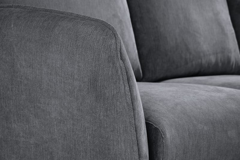 Trend Lyx 3-sits Vänstervänd L-formad Divansoffa i Tyg - Mörkgrå - Möbler - Vardagsrum - Soffor - Divansoffa & schäslong