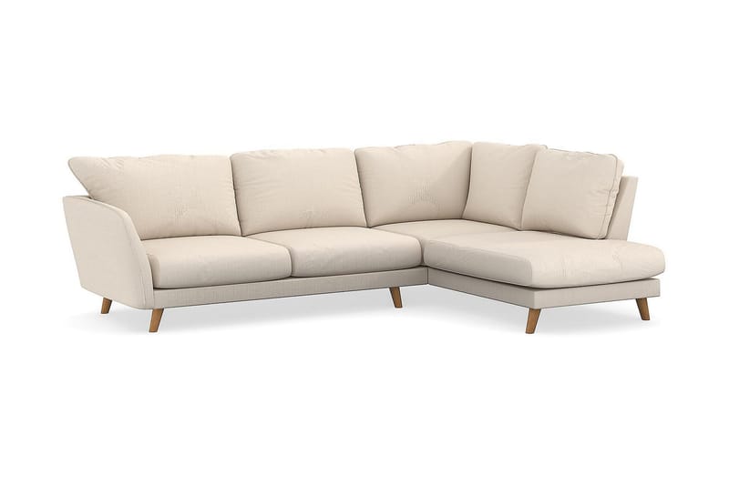 Trend Lyx 4-sits Högervänd L-formad Schäslongsoffa i Manchester - Beige - Möbler - Vardagsrum - Soffor - Divansoffa & schäslong