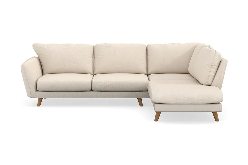 Trend Lyx 4-sits Högervänd L-formad Schäslongsoffa i Manchester - Beige - Möbler - Vardagsrum - Soffor - Divansoffa & schäslong