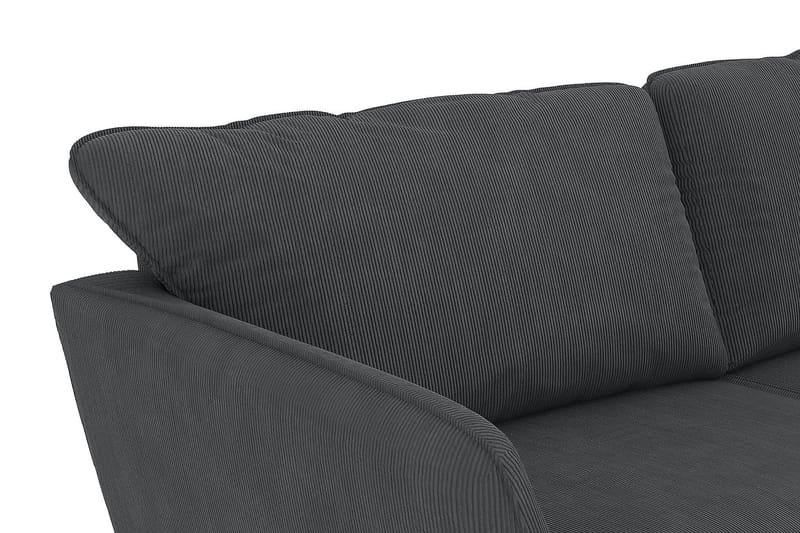 Trend Lyx 4-sits Högervänd L-formad Schäslongsoffa i Manchester - Mörkgrå - Möbler - Vardagsrum - Soffor - Divansoffa & schäslong