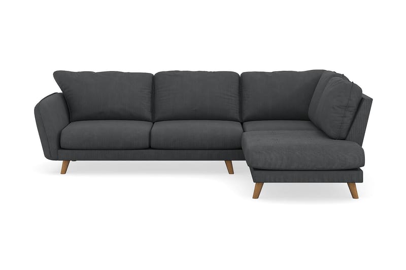 Trend Lyx 4-sits Högervänd L-formad Schäslongsoffa i Manchester - Mörkgrå - Möbler - Vardagsrum - Soffor - Divansoffa & schäslong