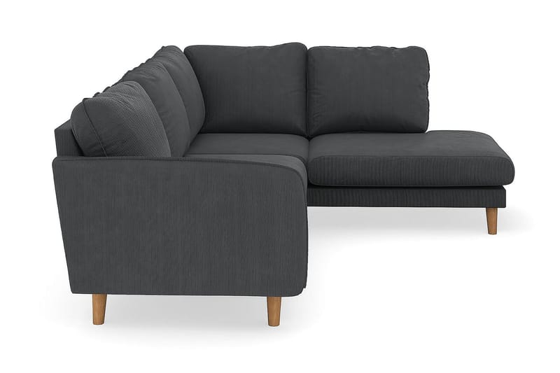 Trend Lyx 4-sits Högervänd L-formad Schäslongsoffa i Manchester - Mörkgrå - Möbler - Vardagsrum - Soffor - Divansoffa & schäslong