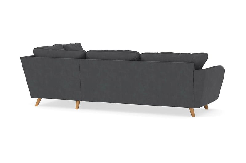 Trend Lyx 4-sits Högervänd L-formad Schäslongsoffa i Manchester - Mörkgrå - Möbler - Vardagsrum - Soffor - Divansoffa & schäslong