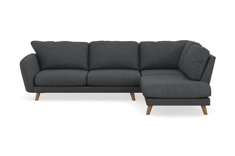 Trend Lyx 4-sits Högervänd L-formad Schäslongsoffa i Manchester - Mörkgrå - Möbler - Vardagsrum - Soffor - Divansoffa & schäslong