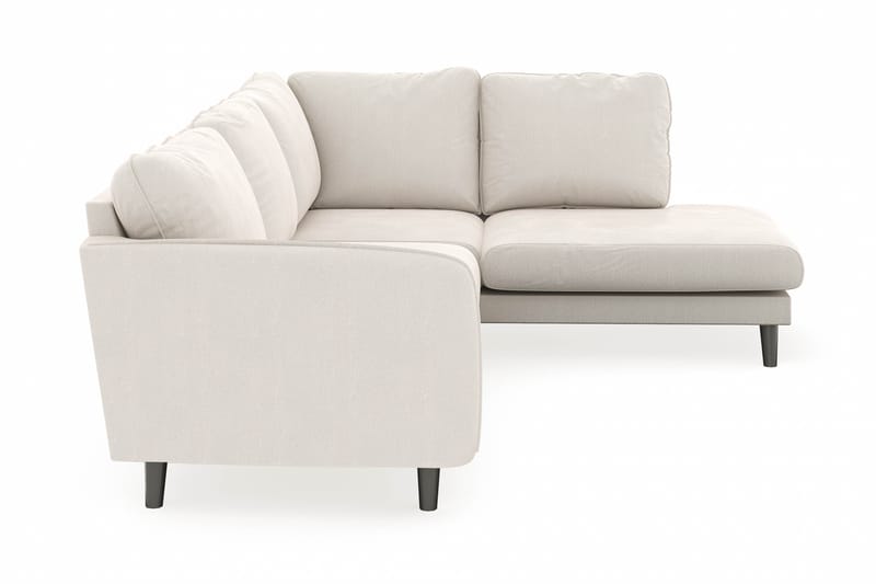 Trend Lyx 4-sits Högervänd L-formad Schäslongsoffa i Sammet - Krämvit - Möbler - Vardagsrum - Soffor - Divansoffa & schäslong