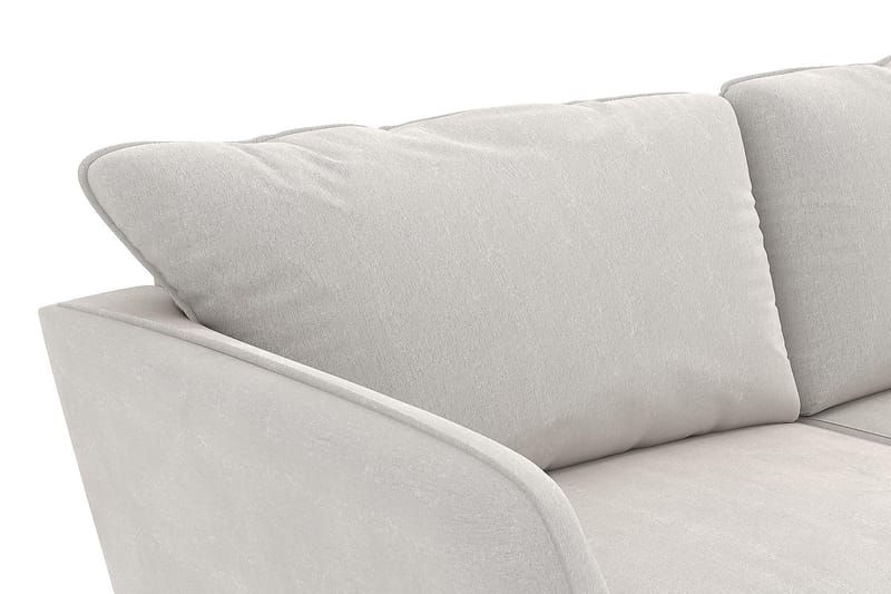Trend Lyx 4-sits Högervänd L-formad Schäslongsoffa i Sammet - Krämvit - Möbler - Vardagsrum - Soffor - Divansoffa & schäslong