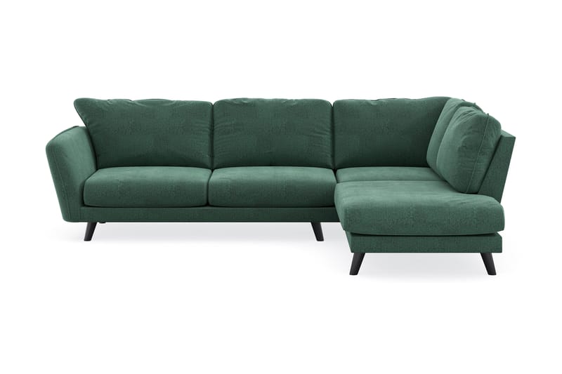 Trend Lyx 4-sits Högervänd L-formad Schäslongsoffa i Sammet - Mörkgrön - Möbler - Vardagsrum - Soffor - Divansoffa & schäslong