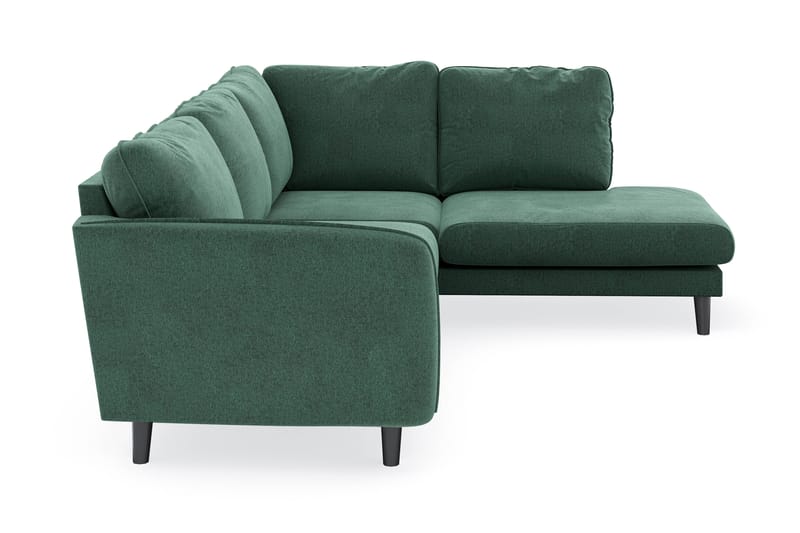 Trend Lyx 4-sits Högervänd L-formad Schäslongsoffa i Sammet - Mörkgrön - Möbler - Vardagsrum - Soffor - Divansoffa & schäslong