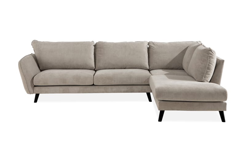 Trend Lyx 4-sits Högervänd L-formad Schäslongsoffa i Tyg - Beige - Möbler - Vardagsrum - Soffor - Divansoffa & schäslong