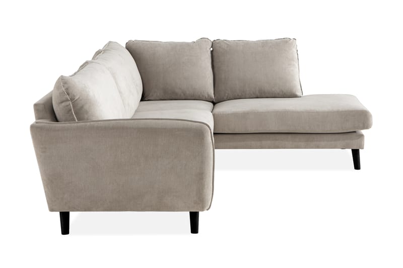 Trend Lyx 4-sits Högervänd L-formad Schäslongsoffa i Tyg - Beige - Möbler - Vardagsrum - Soffor - Divansoffa & schäslong