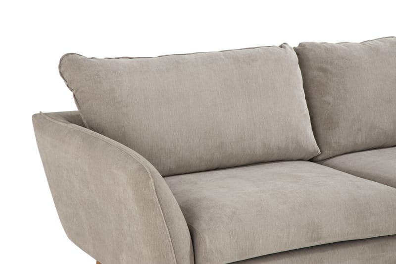 Trend Lyx 4-sits Högervänd L-formad Schäslongsoffa i Tyg - Beige - Möbler - Vardagsrum - Soffor - Divansoffa & schäslong