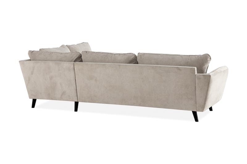 Trend Lyx 4-sits Högervänd L-formad Schäslongsoffa i Tyg - Beige - Möbler - Vardagsrum - Soffor - Divansoffa & schäslong