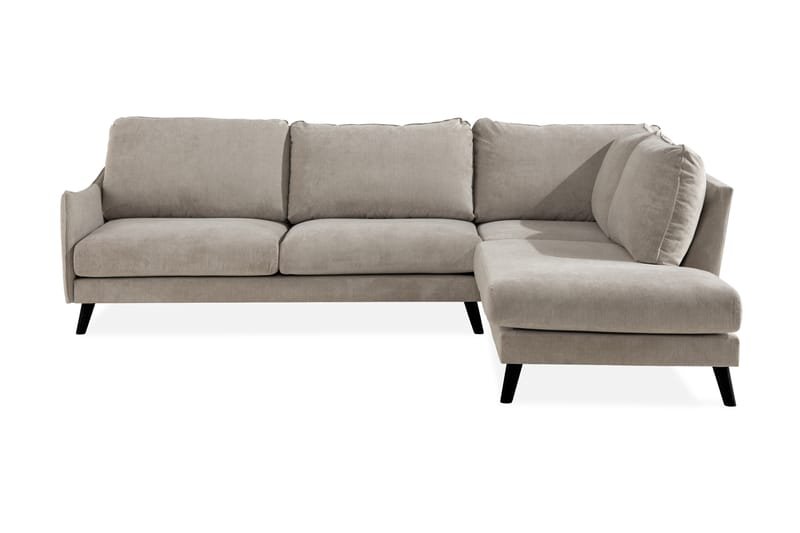 Trend Lyx 4-sits Högervänd L-formad Schäslongsoffa i Tyg - Beige - Möbler - Vardagsrum - Soffor - Divansoffa & schäslong