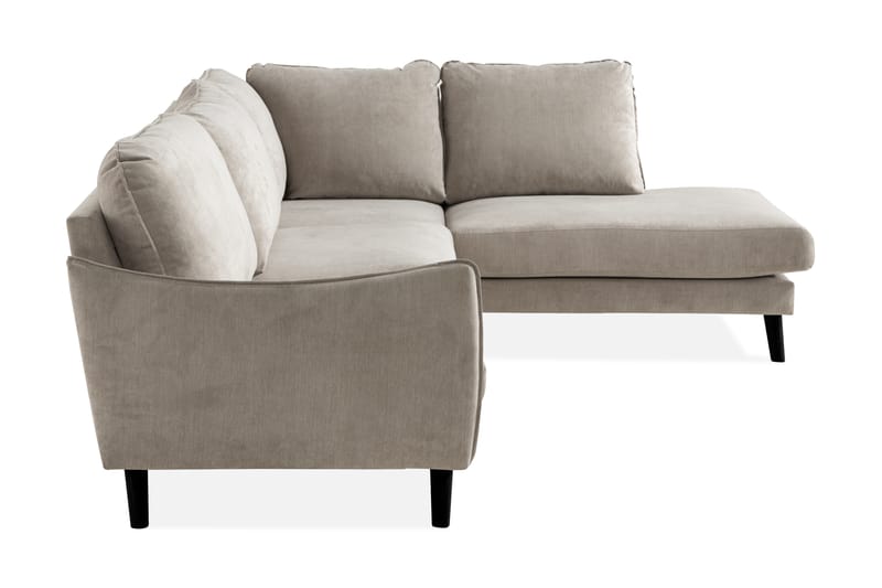 Trend Lyx 4-sits Högervänd L-formad Schäslongsoffa i Tyg - Beige - Möbler - Vardagsrum - Soffor - Divansoffa & schäslong
