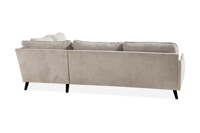 Trend Lyx 4-sits Högervänd L-formad Schäslongsoffa i Tyg - Beige - Möbler - Vardagsrum - Soffor - Divansoffa & schäslong