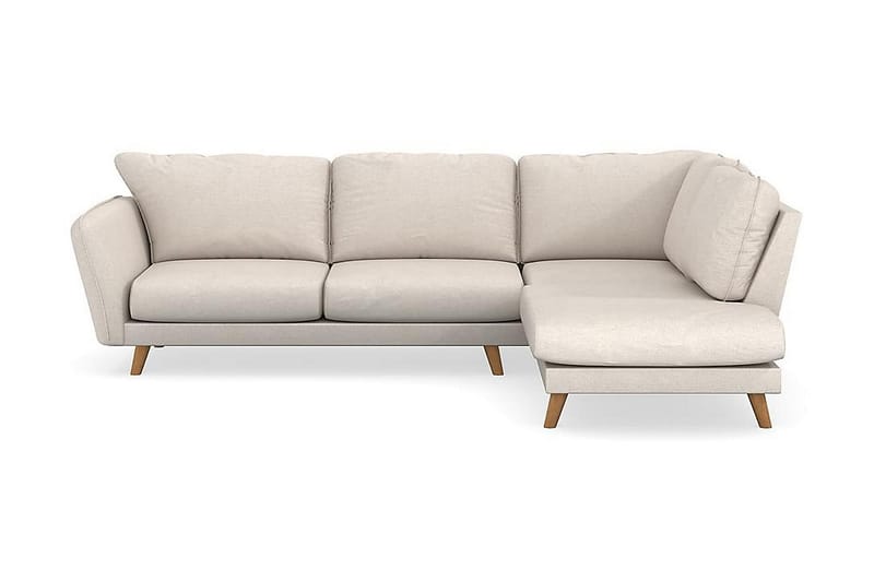 Trend Lyx 4-sits Högervänd L-formad Schäslongsoffa i Tyg - Beige - Möbler - Vardagsrum - Soffor - Divansoffa & schäslong