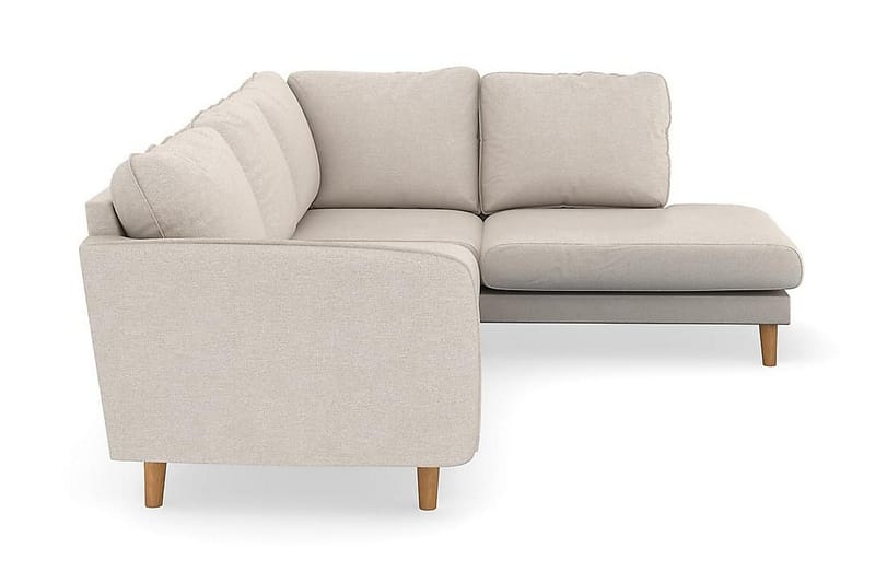 Trend Lyx 4-sits Högervänd L-formad Schäslongsoffa i Tyg - Beige - Möbler - Vardagsrum - Soffor - Divansoffa & schäslong
